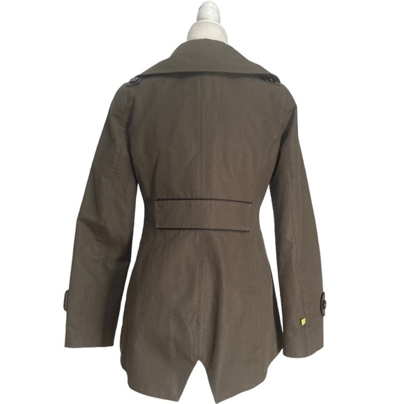 Soia & Kyo Jacket Women’s Brown Cotton Blend Zip Front with Storm Flap Jacket - Picture 13 of 14